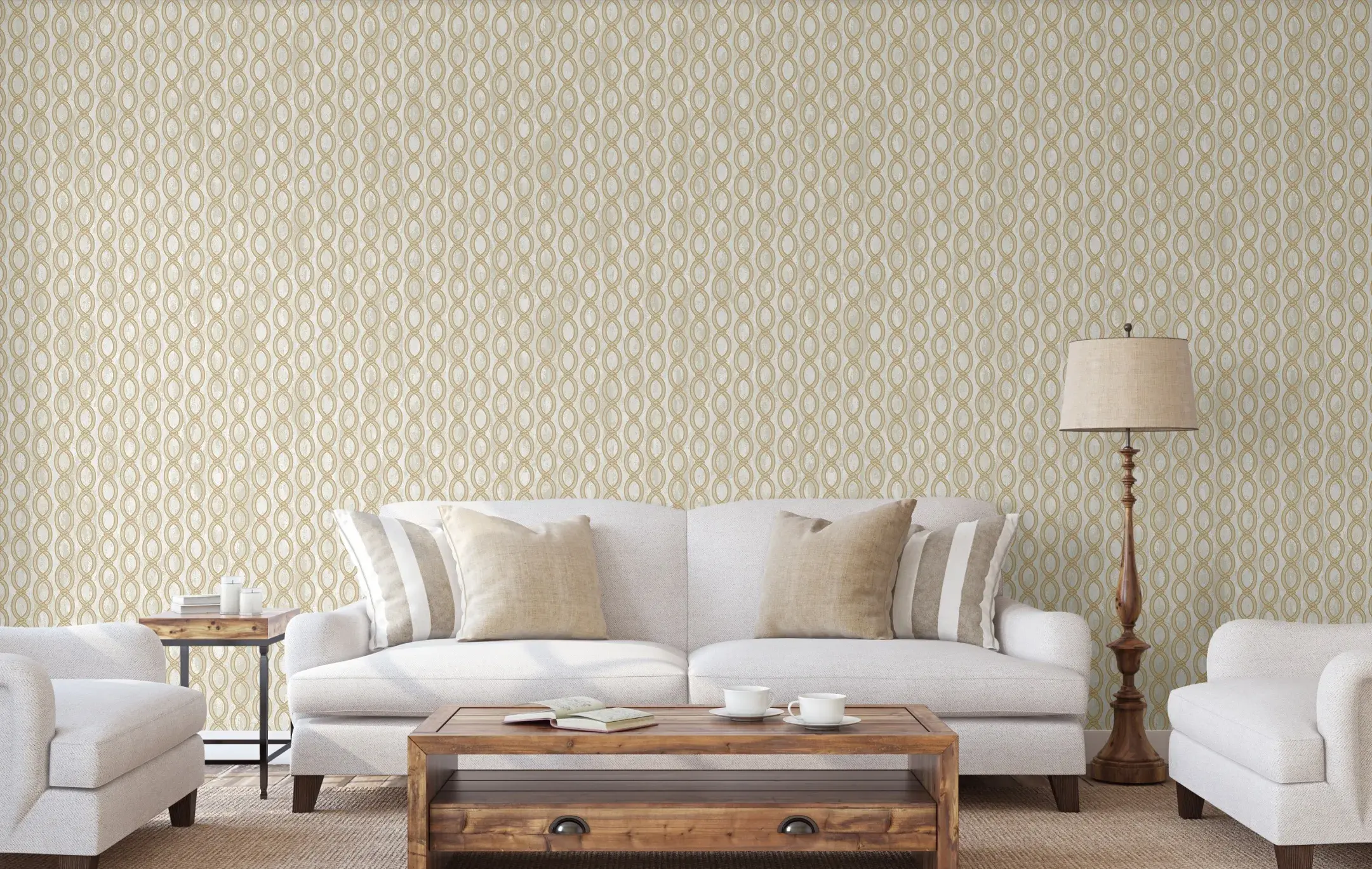 Beige Embossed Wallpaper – Timeless Sophistication (7808-1)